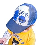 (トヨベイ)Toyobuy キッズ 男の子 女の子 メッシュ 野球帽 ベースボールキャップ カジュアルキャップ 子供 ベビー 帽子 日よけ お出かけ 通学 遠足（ブルー・50cm）