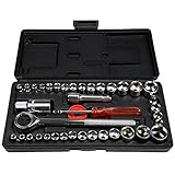 Stalwart 75-HT3013 SAE and Metric 1/4 and 3/8 Drive Socket Set, 40 Piece [並行輸入品]