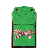 ミキハウス フード付バスタオル カエル 10-8914-560