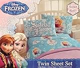 Disney Frozen "Sisters Forever" 3 Pc Twin Sheet Set - Includes 1 Flat Sheet, 1 Fitted Sheet and 1 St