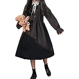 Amazon Co Jp レディース ワンピース 地雷系 量産型 長袖 チュニック ゴスロリ スカート ロック パンク ファッション ブラック 大きいサイズ ファッション