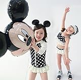 (マリア)MARIAHキッズ 水着 女の子 ビキニ 4点セット 長袖ラッシュガード ハイウエスト 水泳帽子　UVカット 韓国 子供用 こども 女児 女子 水遊び 可愛い