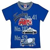 トミカ 半袖Tシャツ 子供 パトカー 消防車 ミキサー車 はたらくくるま TOMICA コスパ fo-ht05 95 ブルー