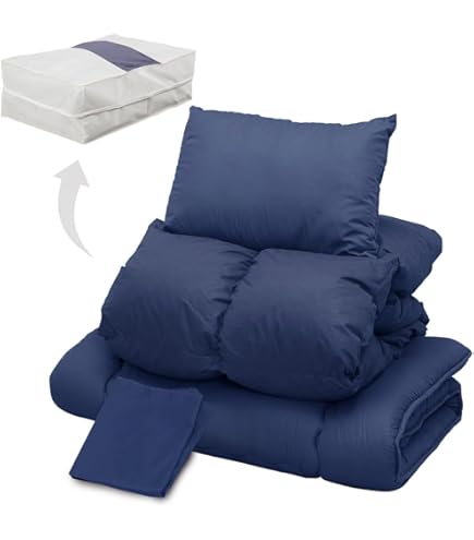Amazon｜ミッドナイトブルー色 3年保証 新20色羽根布団8点セット