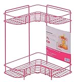 カラーストレージL型コーナーラック2段【IT】ピンク(#9804574)(H-3435) パール金属 キッチン収納 整理