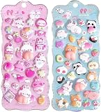 PP【2枚入りセット】ぷにぷにおしりシール かわいい 3D立体ステッカー うさぎ くま 動物 キャラクター 癒し ストレス解消 文房具 手帳 ノート デコレーション DIY アルバム スマホケース ギフト プレゼント (PP 2枚)