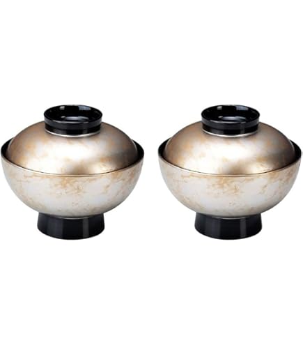 Amazon.co.jp: 福井クラフト 吸物椀 姫わらべ小吸椀 日本製 茶金カスミ