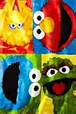 Sesame Street Color Block Buddies Super Plush Throw Blanket [並行輸入品]