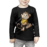 幸せな猿とバナナ 子供服 春秋 長袖 Tシャツ トレーナー 丸い襟 キッズ 男の子 女の子 ベビー おしゃれ カジュアル ファッション 可愛い