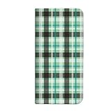 mitas IS03 IS03 ケース 手帳型 ベルトなし チェック柄 エメラルド (309)NB-0034-EM/IS03