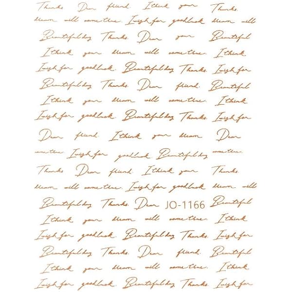 Amazon | (DTL147 ブラック)メッセージ ネイルシール 筆記体