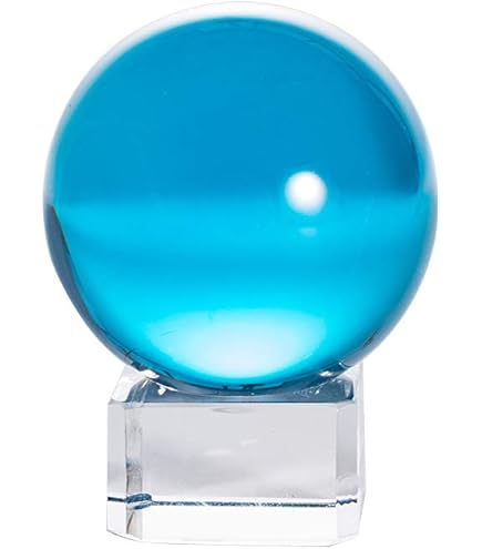 Amazon.co.jp: 多色透明 水晶玉 40mm クリスタルボール 装飾品 (藍色