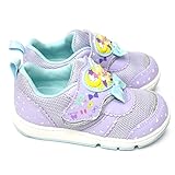 [ムーンスター] MoonStar キャロット C2197 子供用スニーカー マジック式 軽量 リボン飾り パープル 17.0cm