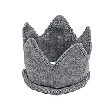 Baobaoハンドメイドベビー新生児幼児幼児ソフトニットクラウン帽子キャップHeadwearビーニー US サイズ: S カラー: グレー
