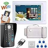 7"TFTワイヤード/ワイヤレスワイヤレスWifi RFIDパスワードのビデオドアベルインターホンシステムと電気ドロップボルトロック+ IRカット
