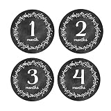 Design Corral Chalkboard With Wreath Monthly Stickers For Baby - Baby Monthly Stickers - Baby Girl o