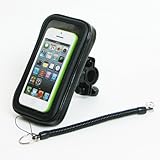 iandi ナビ スマホ 5インチサイズ余裕で対応　iphone5s 5c 防水マウントキット マウントホルダー PDF取説付 コンパクト 自転車 バイク GPS 防水ケース iphone 4 4s 5 5s 5c 対応 脱落防止コード付き