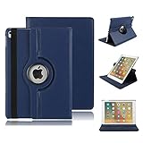 iPad 10.5 ケース、elecfanJ 360回転 手帳型 定期入れ カバー 軽量 バンパー 衝撃吸収 iPad air 2 ケース