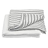 green sprouts Muslin Swaddle Blankets made from Organic Cotton,Gray Set