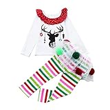 (プタス)Putars ベビー服 子供服 上下セット Tシャツ 女の子 鹿柄 クリスマス チュール付き 可愛い 秋 冬 旅行 記念日 プレゼント 12ヶ月-5歳