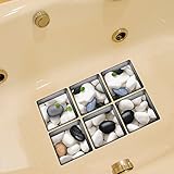 Maxsエレガント滑り止め加工Bathtub Tattoos浴槽浴槽アップリケステッカーデカールホワイトandブラックCobblestone