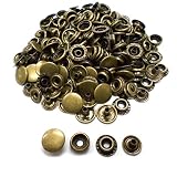 ジャンパーホック 15ｍｍ 金具 アンティーク 50組 ボタン 留め具 レザークラフト ハンドメイド