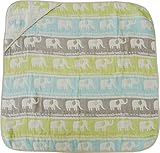 サンデシカ 6重ガーゼ おくるみ(フードつき) ぞうさん