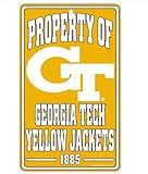NCAA Georgia Tech Yellowjackets 7 " × 12 "インチプロパティSign