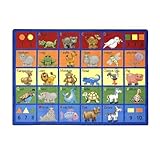 Joy Carpets Kid Essentials Early Childhood Animal Phonics Rug Multicolored 5'4 x 7'8 [並行輸入品]