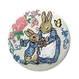 ミノダ ピーターラビット 刺繡缶バッジ ホワイト