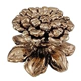 Vicenza Designs kb1195 Carlotta Primaveraノブ、Large、アンティークゴールド