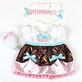 うさももドール プチ 着せ替え 服 チョコレート ワンピース