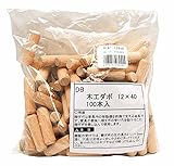 WAKI 木工ダボ 12mmX40mm DB-026 約100個