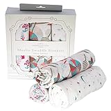 Manhattan Kids おくるみ モスリンコットン製 スワドル 3枚セット ダブルガーゼ 出産祝い 赤ちゃん バスタオル ベビー ブランケット 新生児 ガーゼタオル 綿100% 毛布 箱入り 1