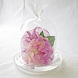 誕生日 プレゼント 女性 プリザーブドフラワー 花 フラワーアレンジメント あじさい ガラスのドーム (白ピンクのグラデーション)