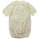 《年間定番》Babbun(バブーン)40/2天竺アニマル顔Ptコンビドレス 50cm ~ 60cm /クリーム NO.KK-31-2401
