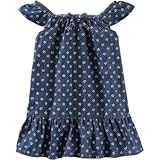 OSHKOSH(オシュコシュ) 2ピースデニムプリントラッフルドレス デニム ワンピース 18ヶ月【並行輸入】