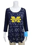 Michigan Wolverinesアステカ印刷3 / 4スリーブ