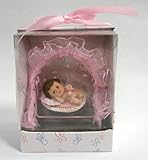 Lunaura Baby Keepsake - Set of 12 Girl Baby in Frame Hammock Favors - Pink by Lunaura