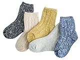 ミックスカラー赤ちゃん靴下 子供ベビー保温垂直麻製品綿ソックス 男の子/女の子 5足組(3-5歳)
