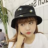 Hatrita-J 新型漁師帽女?国潮盆帽春夏字母折りたたみ日焼け止め可愛いカジュアル日除け帽太陽帽 o