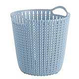 ravpumpプラスチックrattan-weaved Laundry Hamper実用的ランドリーバスケットオーガナイザーストレージビン L ブルー A2039435ECQL546