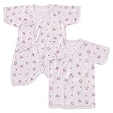 (チャックル) chuckle *スウィートガール*お花柄新生児肌着2点セット パープル 50-60cm P6066-00-80