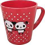 ツイン パンダのプラスチックマグカップ J レッド 240ml JMZ018