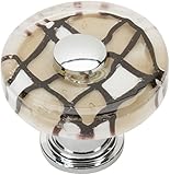 Atlas Homewares 3222-CH Glass Matte Black 1.5-Inch Viceroy Round Knob [並行輸入品]