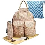 KF Baby Large Capacity Travel Backpack Diaper Bag + Changing Pad Value Combo Set by KF baby