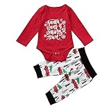 (プタス)Putars ベビー服 子供服 上下セット ロンパース 女の子 男の子 クリスマス santa claus is coming to town 可愛い 秋 冬 新生児 歩行服 出産お祝い 記