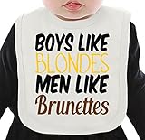 Boys Like Blondes Slogan ネクタイを有する有機ビブ Medium
