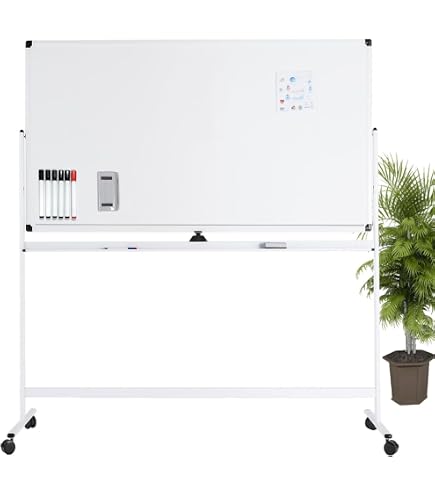 Amazon | 脚付き両面ホワイトボード / 60X90cm / マーカー＆イレーサー 