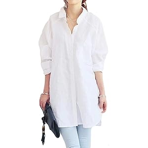 [フラップカッシュ] チュニック ゆったり シャツ 長袖 ブラウス お洒落 デザイン リラックス ウェア 春 夏 レディース